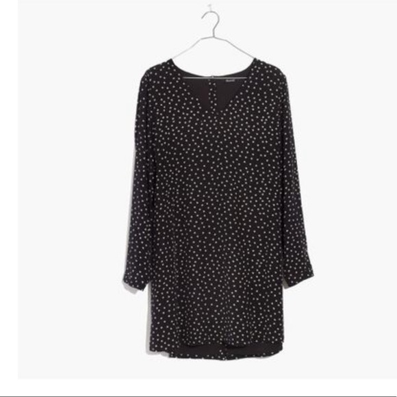 Madewell Silk Button Back Dress in Star Scatter S - Picture 1 of 11